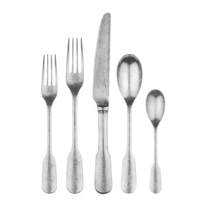 Fiddle Vintage Satin 5 Piece Flatware Set