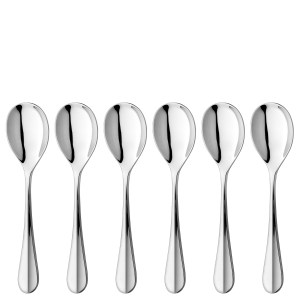 Baguette Mirror 6 Piece Bouillon Spoon Set