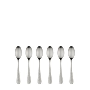 Planish Satin 6 Piece Coffee Spoon Set